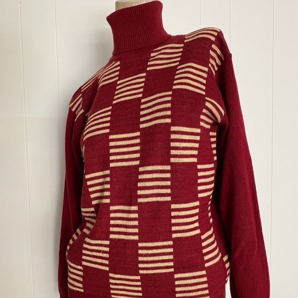 VTG 1970s Mens Turtleneck Sweater Acrylic Sz M - Picture 4 of 8